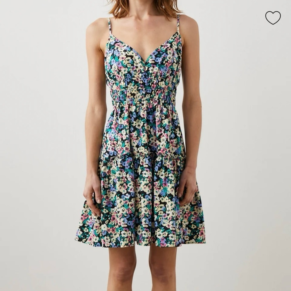 Rails Carmen Wildflower Dress Size Medium Mini Smocked Bodice Adjustable Straps
